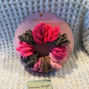 Juicy Couture Pink & Leopard Hair Tie Set